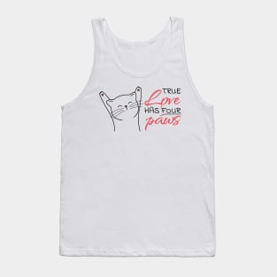 True Love Has Four Paws Valentine's Day Tank Top